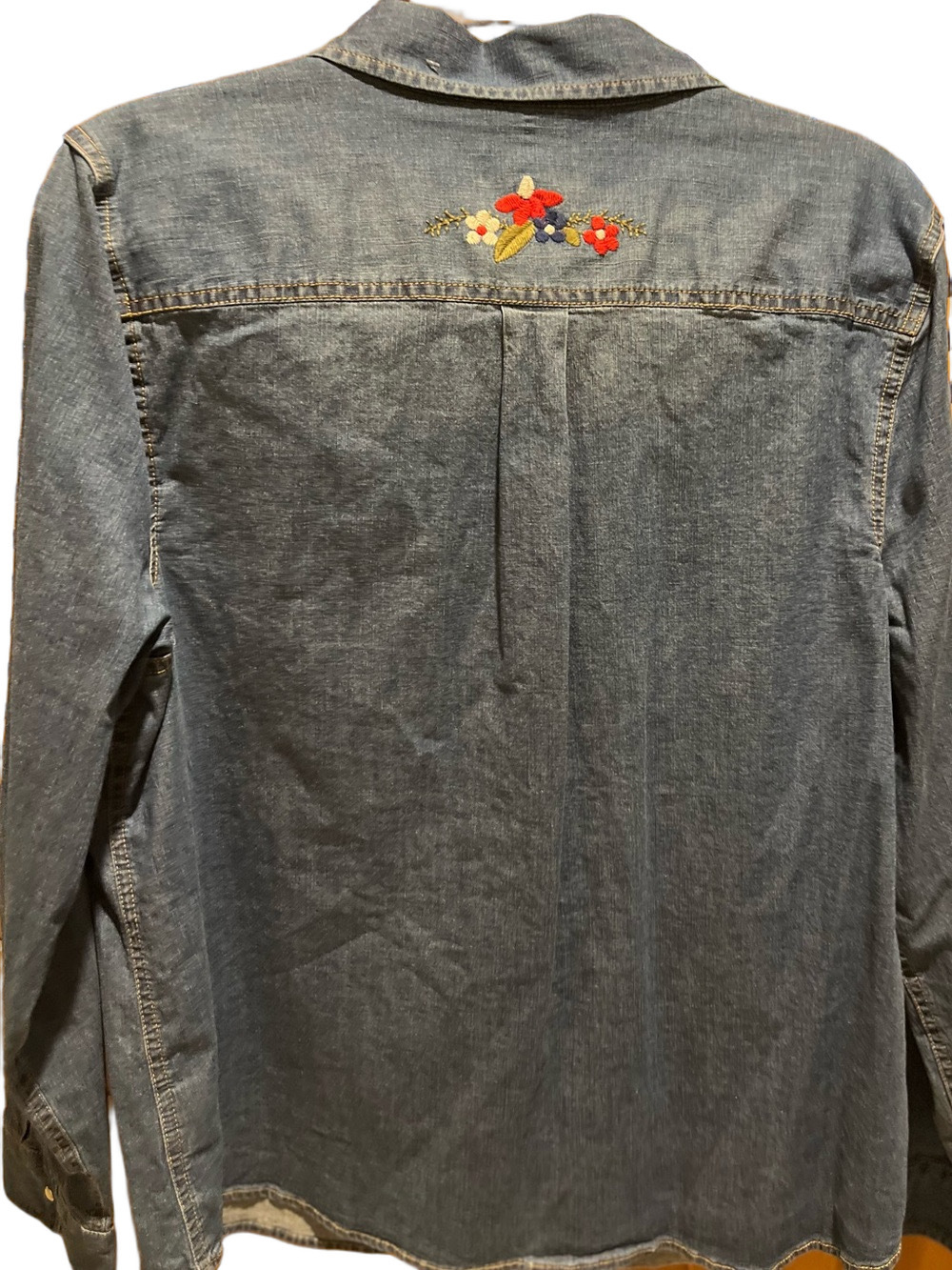 296. NWOT WOMENS DENIM + COMPANY XL DETAIL TOP - Picture 5 of 5